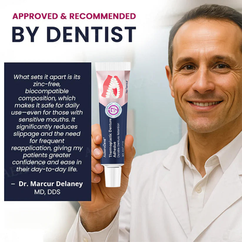 （🔥Купете 1, вземете 1 безплатно🔥）Термопластично лепило за протези AdhereDent, трайна фиксация на протези