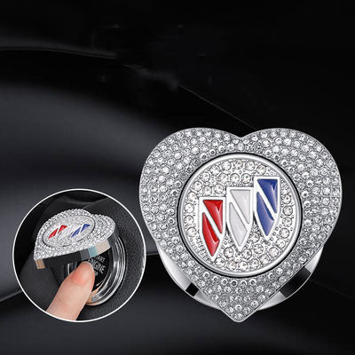 Гореща разпродажба 2025 г.🔥Защитен калъф за стартиране с един бутон във формата на сърце, инкрустиран с диаманти