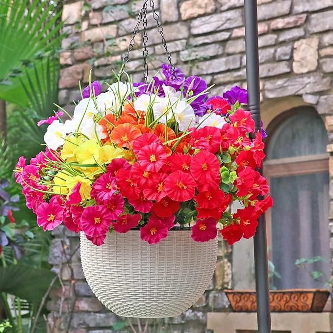 💥Подобрен материал с най-високо качество 🌸Устойчива на UV лъчи и неизбеляваща поветица (без саксия)