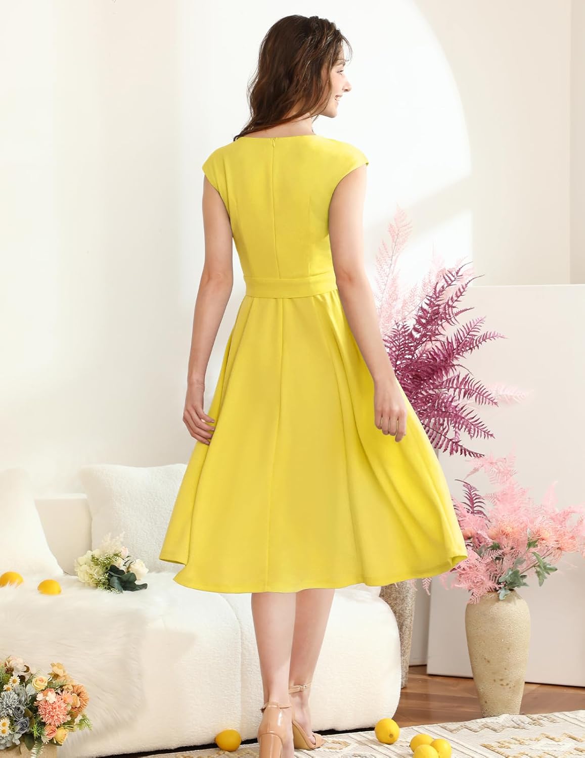 Коктейлни рокли DRESSTELLS за жени, официални сватбени рокли, скромни бални рокли за църковен прием през 2025 г.