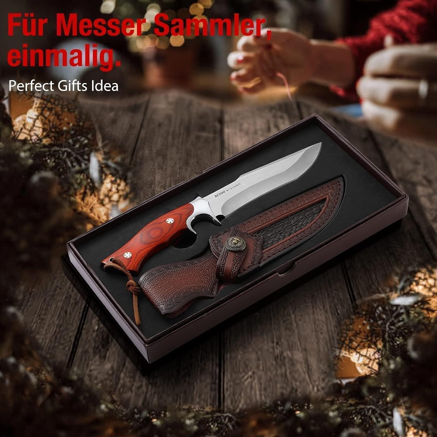 🔥Német Dawn M390 kés fa nyéllel és rövid nyéllel