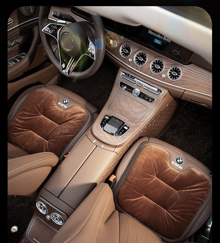 Къса плюшена възглавница за зимни столчета за кола