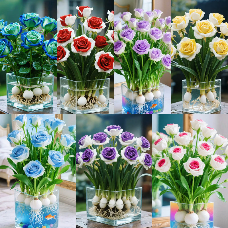 🌈Хидропонни, редки, двуцветни розови луковици: цветно чудо на природата 🌹
