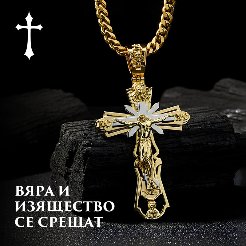 ✨Колие с медальон, изобразяващ Исус