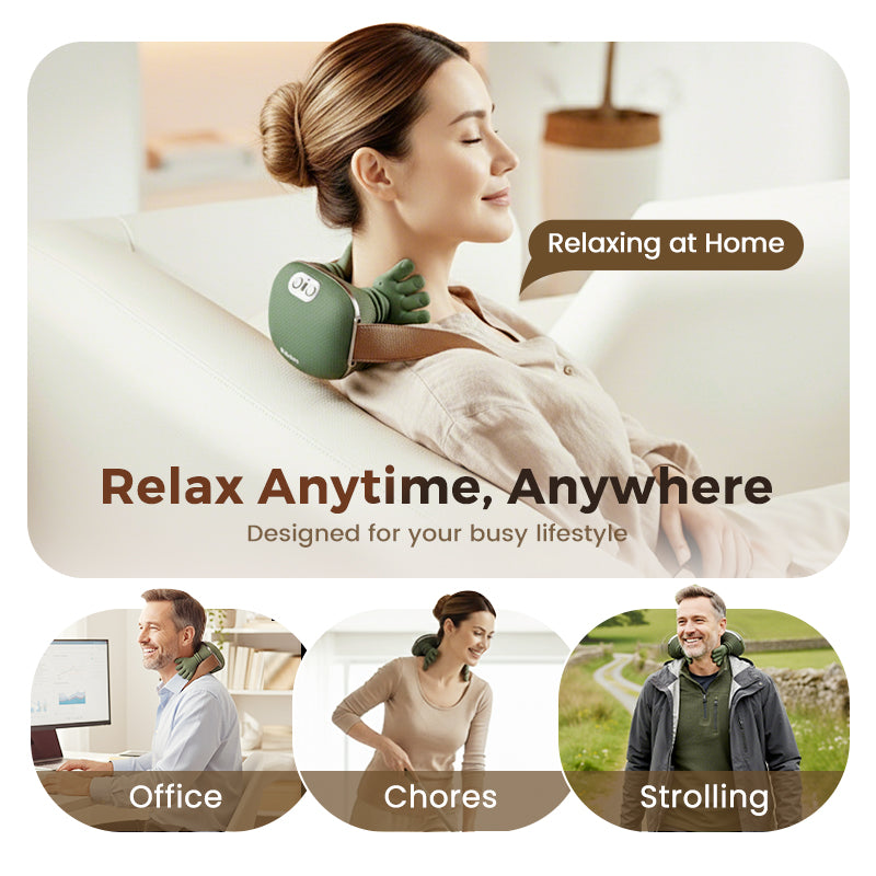 💞Топъл коледен масажор за врата - интелигентен масажор с три скорости🎁