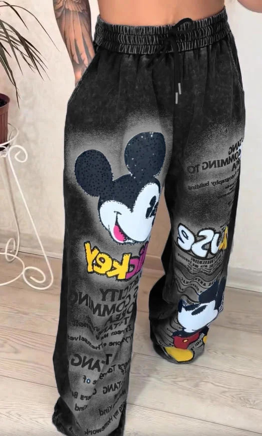 Модерни дънки с широки крачоли в горещ керемиден цвят