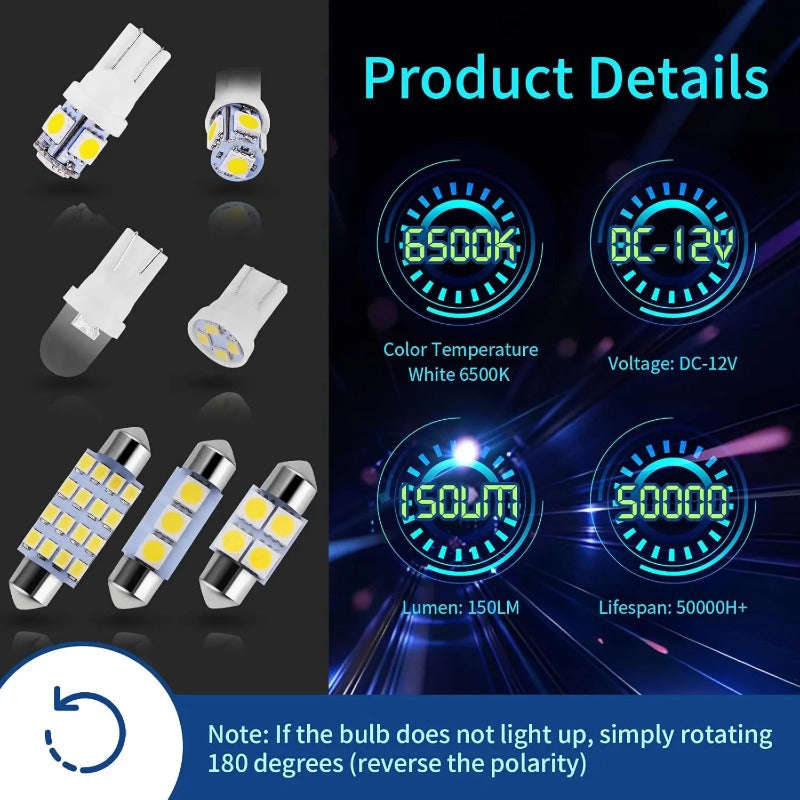 Szuperfényes LED-es autós lámpakészlet