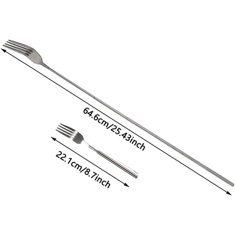 💥🔥 Телескопична вилица и лъжица от неръждаема стомана