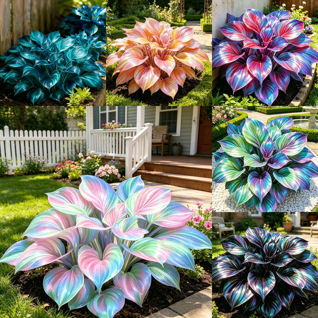 💎 Ritka, többszínű, opál hosta 🌿 Lenyűgöző lombozat, amely egész szezonban csillog