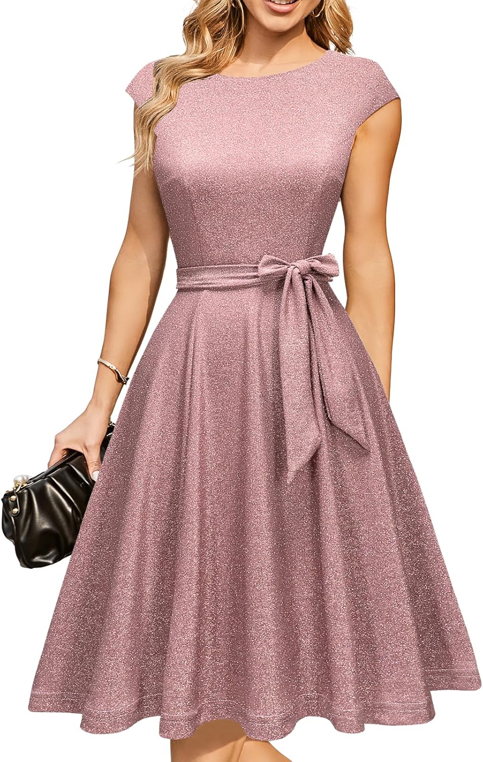 Коктейлни рокли DRESSTELLS за жени, официални сватбени рокли, скромни бални рокли за църковен прием през 2025 г.