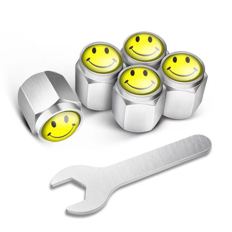 🔥Капачки за вентили за автомобилни гуми (5 бр. + 1 гаечен ключ)