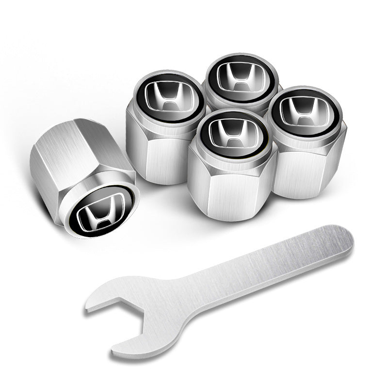 🔥Капачки за вентили за автомобилни гуми (5 бр. + 1 гаечен ключ)