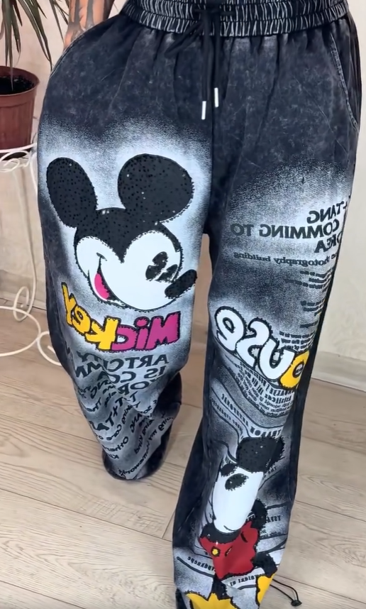 Модерни дънки с широки крачоли в горещ керемиден цвят