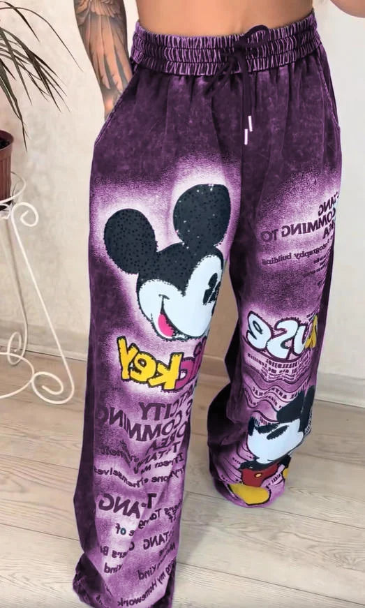 Модерни дънки с широки крачоли в горещ керемиден цвят