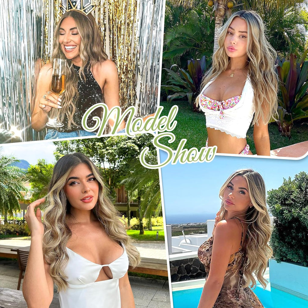 💖 50% ОТСТЪПКА СЕГА! 💁 Дамска дълга вълниста перука с градиент - естествен вид, регулируема шапка, термоустойчиви влакна за ежедневна прическа 🌟📦