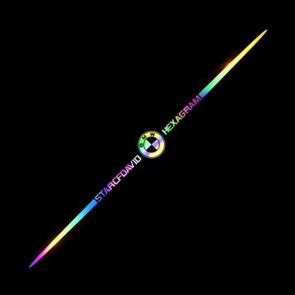 3D цветни лазерно отразяващи стикери за кола 4 бр.