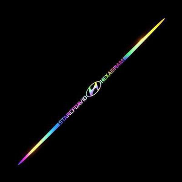 3D цветни лазерно отразяващи стикери за кола 4 бр.