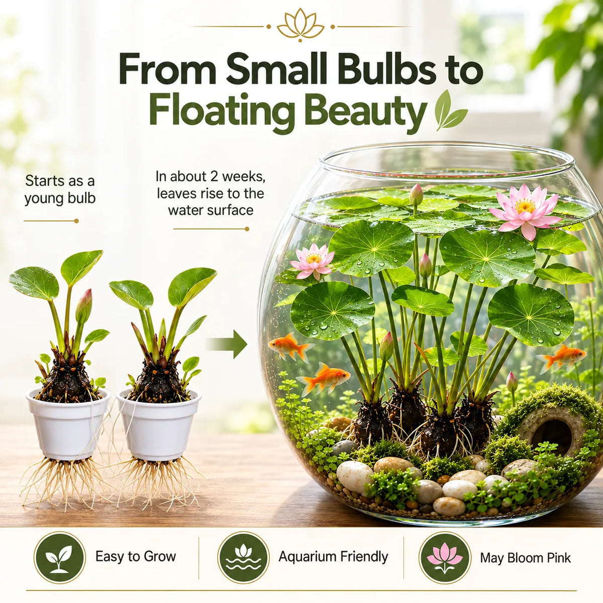 🐟Hidroponikus vörös lótuszgyökerek🌿 Változtasd akváriumodat élő kertté