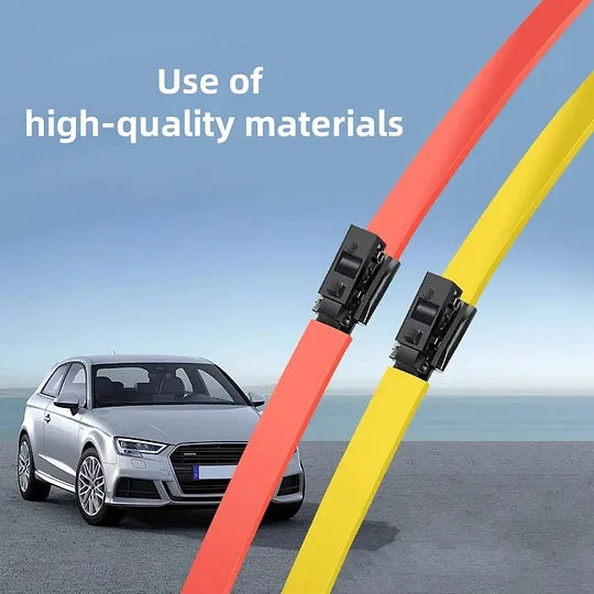 Цветни, безшумни чистачки - лесни за монтаж, бързо освобождаване с щипка, издръжливи и устойчиви на износване, стилен дизайн за тихо возене!