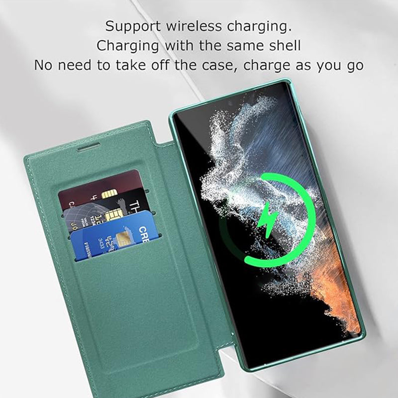 📱Нов кожен калъф с капак за мобилен телефон Samsung