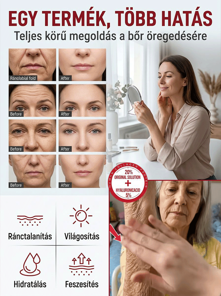 3 perces ránctalanító kollagén szérum