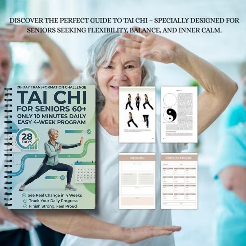 📖 28 napos tai chi-könyv – napi 10 perces gyakorlatok, kezdőknek is alkalmas és kíméletes 🌿