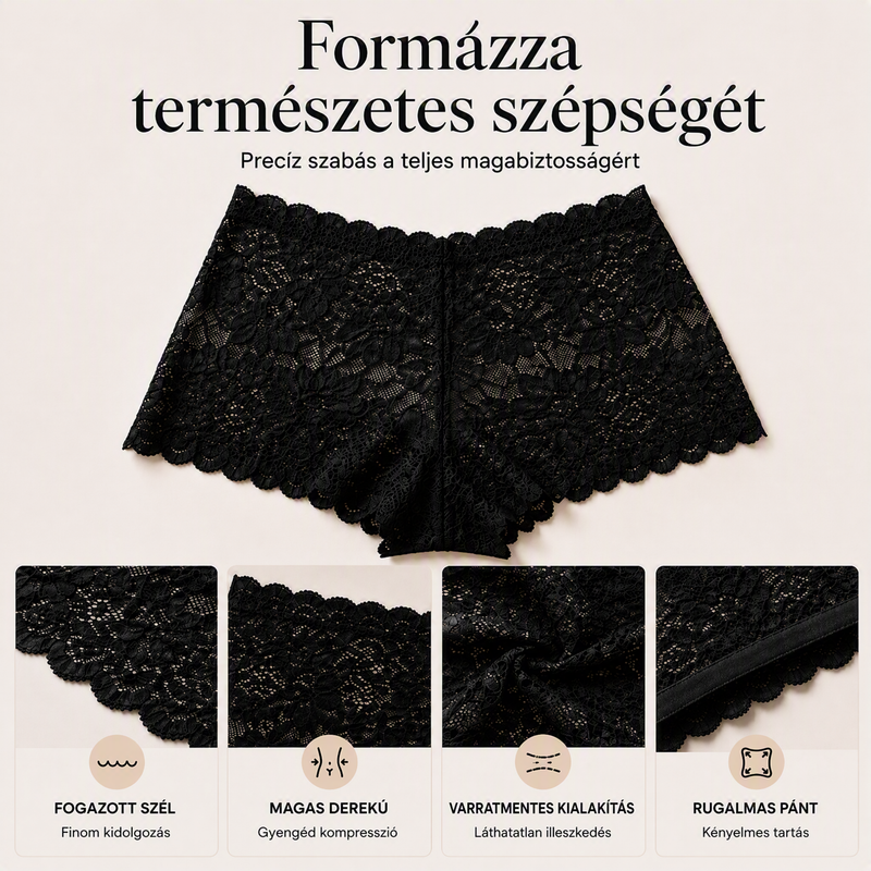 【✨ 1 + 3 ingyen - 4 db】Női szexi csipkés bugyi – Átlátszó, virágmintás fehérnemű 💋