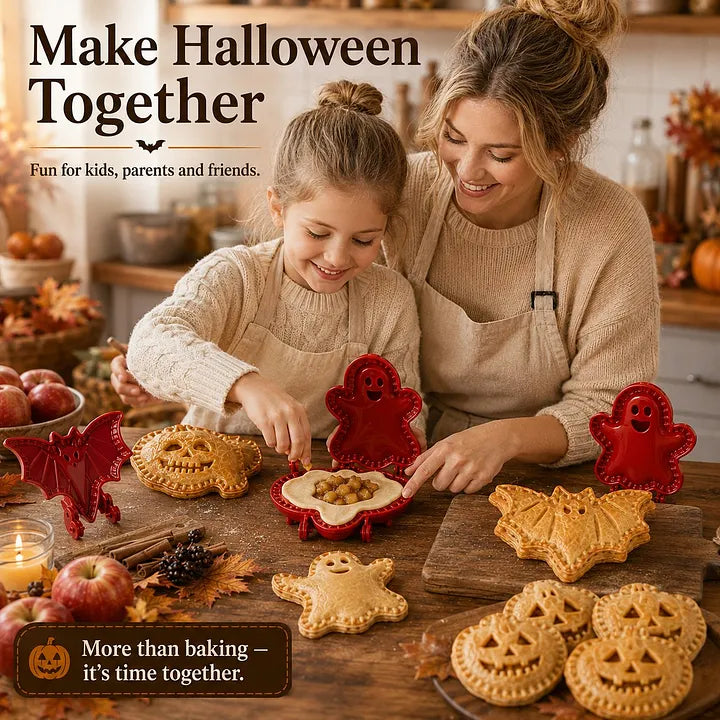 🎃 8 darabos halloweeni mini kézi piteforma-készlet