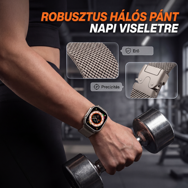 ⌚Rozsdamentes acél hálós óraszíj – Apple Watch-hoz