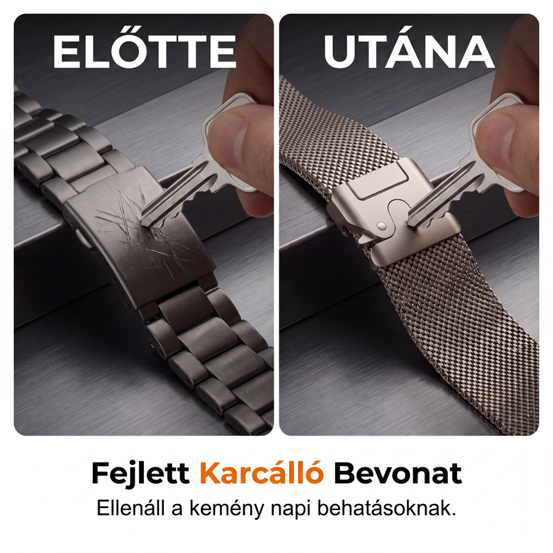 ⌚Rozsdamentes acél hálós óraszíj – Apple Watch-hoz