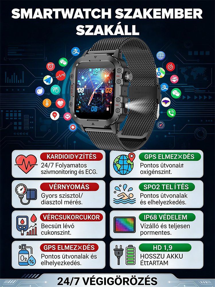 OutdoorPro X Erős Fény Kültéri Intelligens Óra