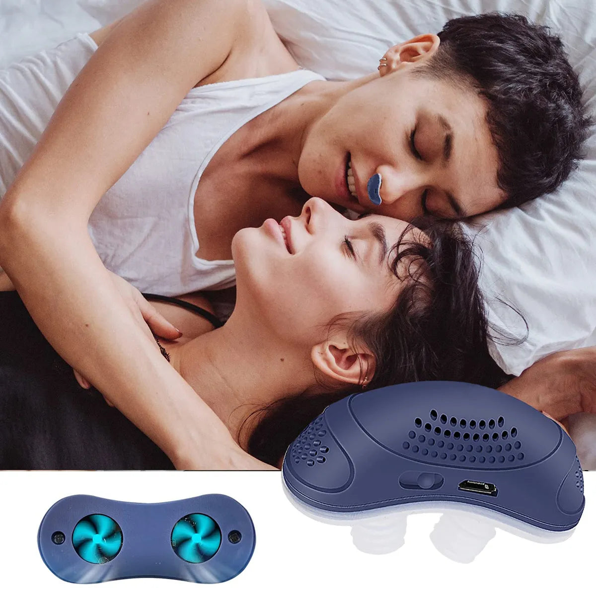 Új mini CPAP készülék tömlő és maszk nélkül, horkolásgátló lélegeztetőgéppel