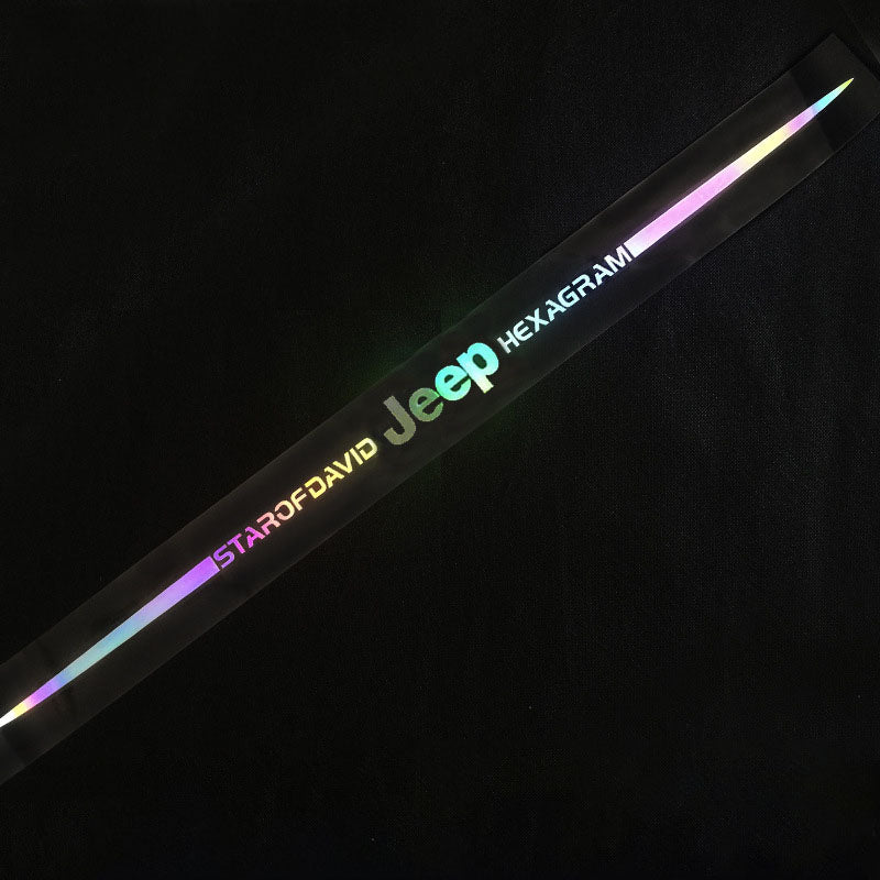 3D цветни лазерно отразяващи стикери за кола 4 бр.