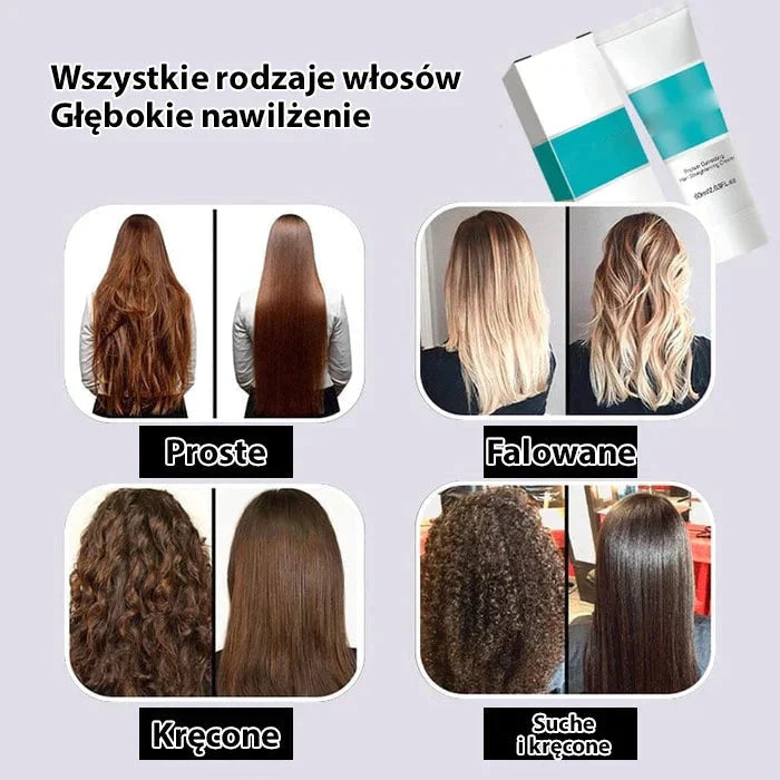 Keratynowy krem do prostowania włosów