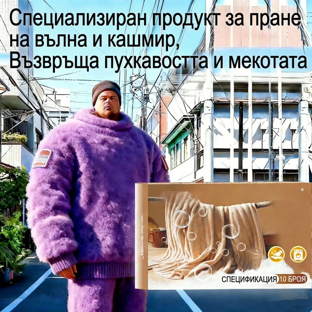 Спасителен Круг за Дрехи: Таблетки срещу Свиване | Възстановява Памук, Вълна, Кашмир 🧥