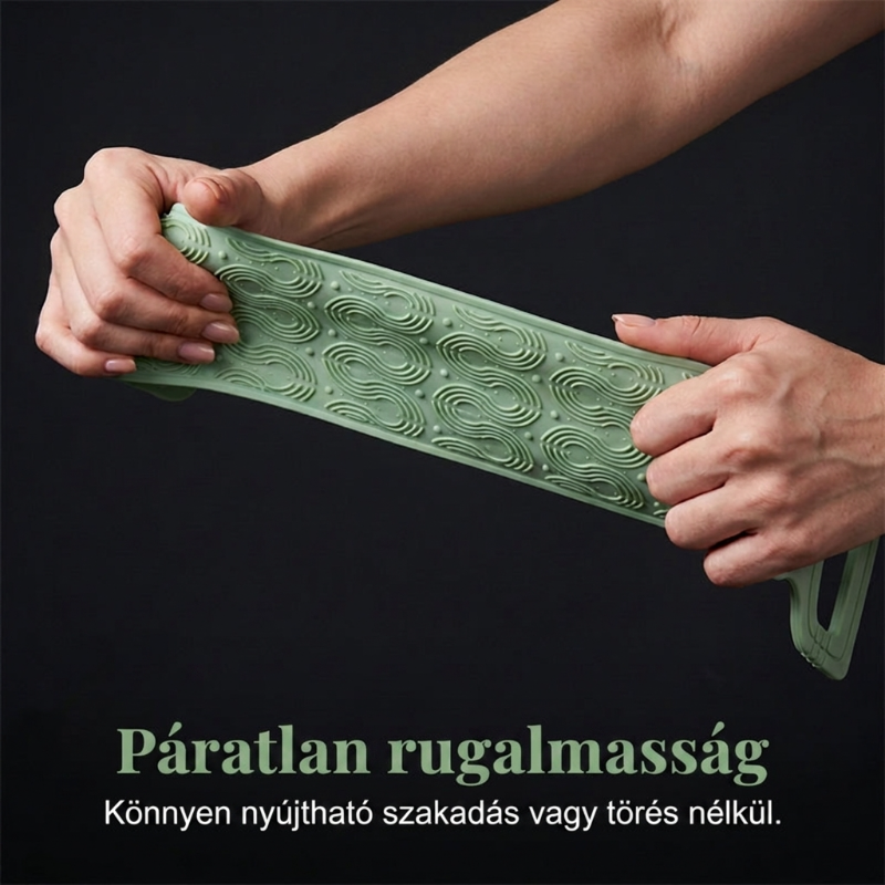 🛁 Kényelmes szilikon hátmosó kefe – Könnyebb tisztálkodás hajolgatás nélkül