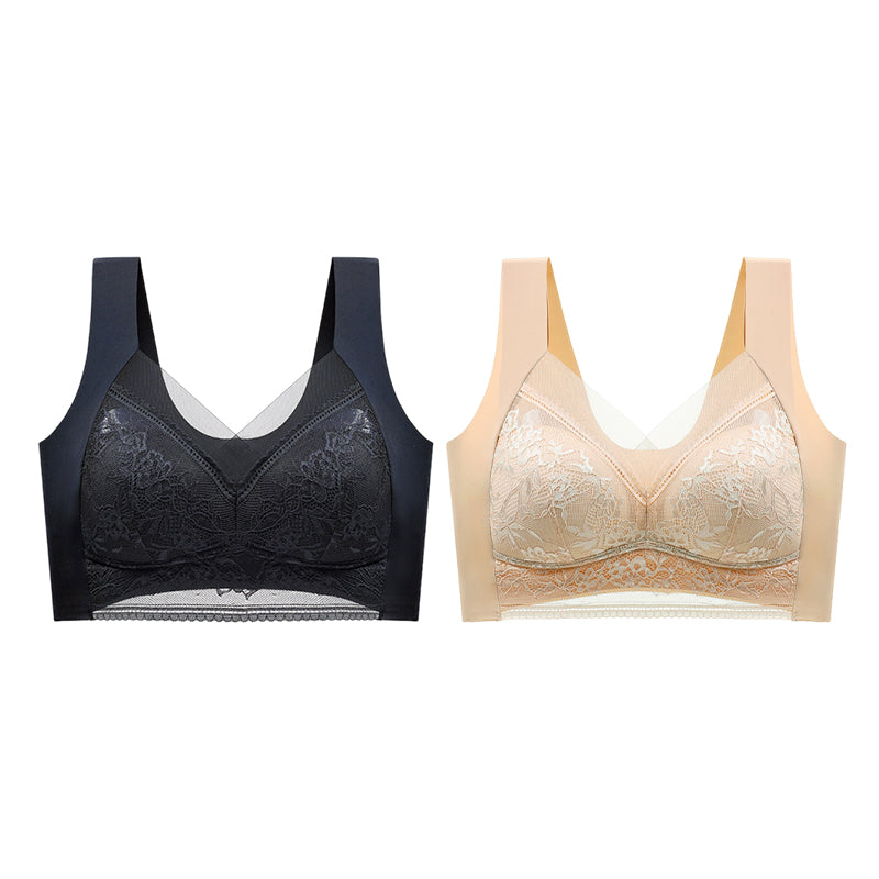 👙 Супер удобен и мек дамски дантелен сутиен без стоманен пръстен【✨1 + 1 безплатно】
