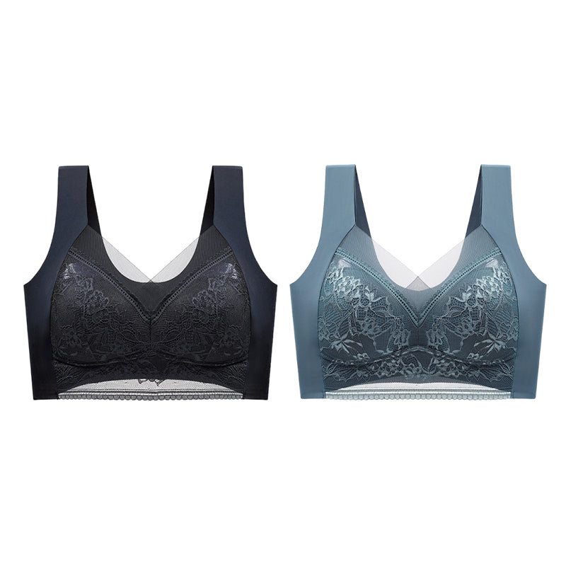 👙 Супер удобен и мек дамски дантелен сутиен без стоманен пръстен【✨1 + 1 безплатно】