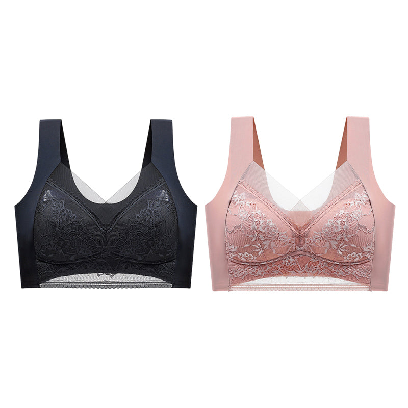 👙 Супер удобен и мек дамски дантелен сутиен без стоманен пръстен【✨1 + 1 безплатно】
