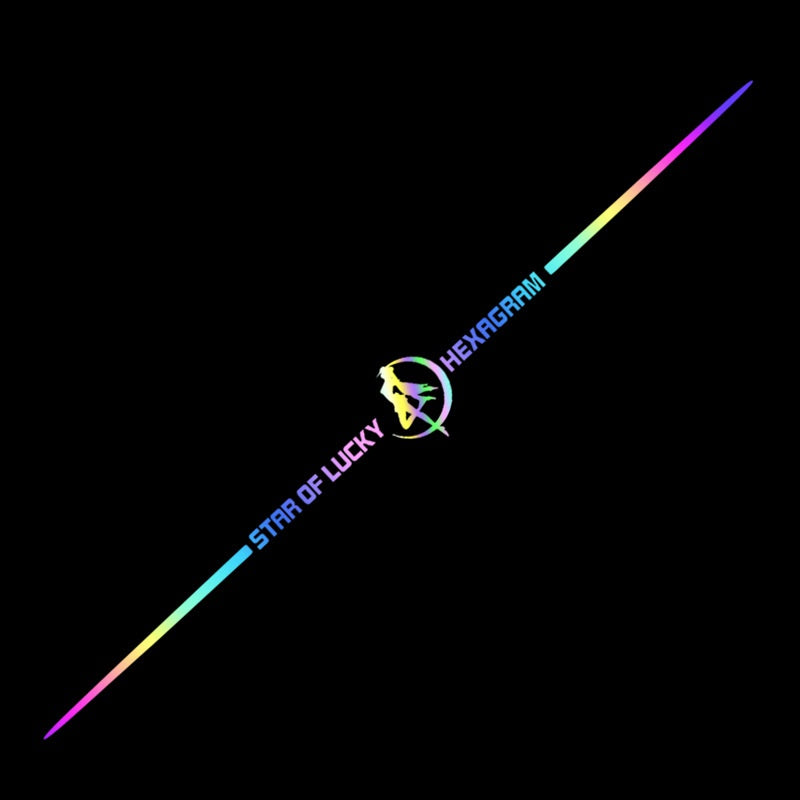 3D цветни лазерно отразяващи стикери за кола 4 бр.