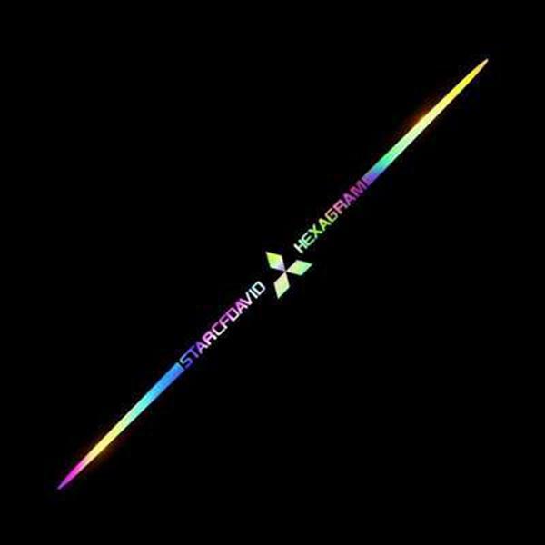 3D цветни лазерно отразяващи стикери за кола 4 бр.