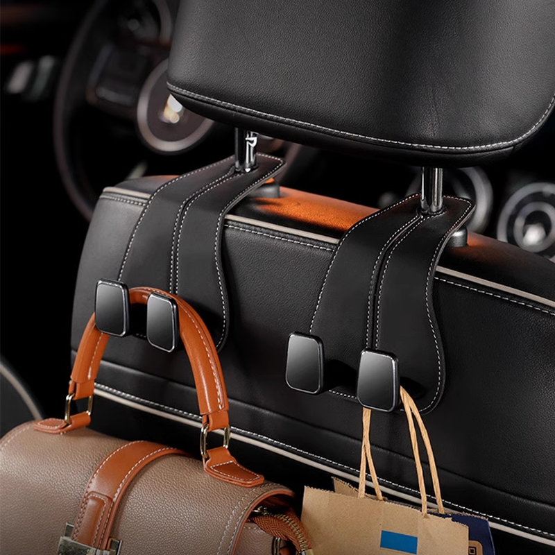 LUXHOOK Премиум кука за автомобилна седалка – Персонализиране на лого и пестене на място