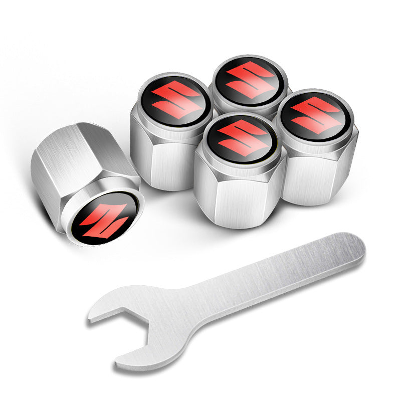 🔥Капачки за вентили за автомобилни гуми (5 бр. + 1 гаечен ключ)