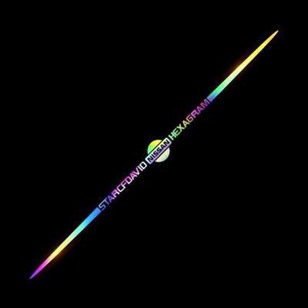 3D цветни лазерно отразяващи стикери за кола 4 бр.