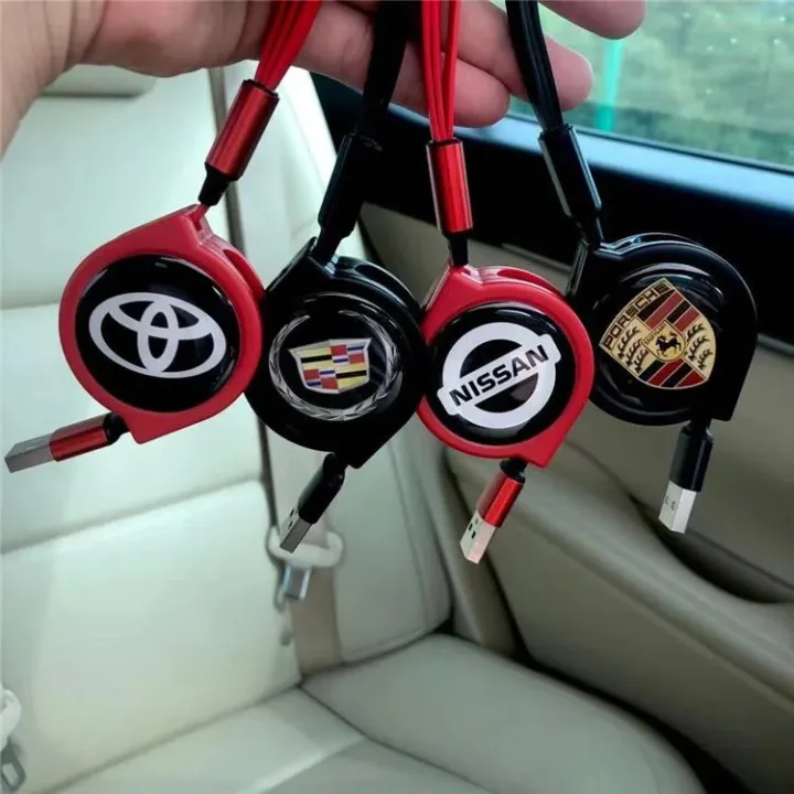 3 в 1 прибиращ се кабел за данни за кола + безплатно зарядно за кола