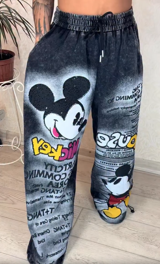 Модерни дънки с широки крачоли в горещ керемиден цвят