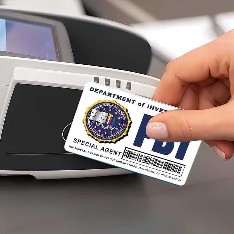 🔥Пакет с скинове за карти на таен агент: Дизайни на ФБР/ICE • Стикери за косплей и подаръци