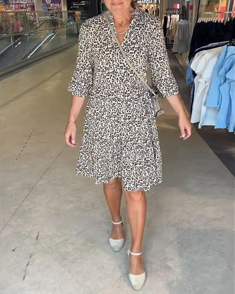 Рокля с леопардов принт