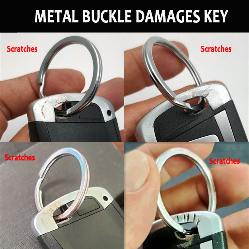 🎉Висококачествен ключодържател за кола от естествена кожа