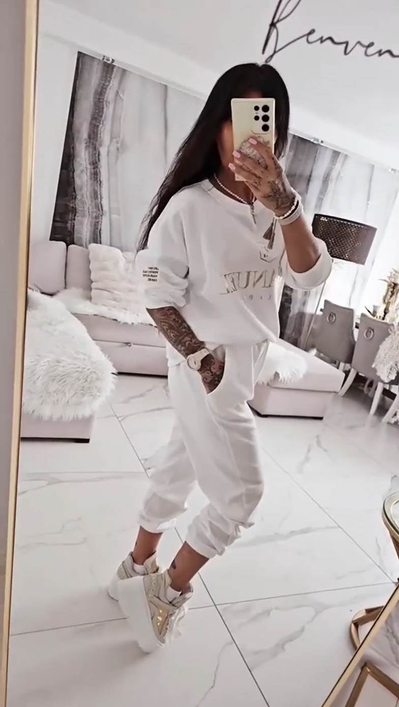 ⏳Офертата е ограничена във времето! ⏰Дамски ежедневен комплект, блуза с щампа и свободни панталони